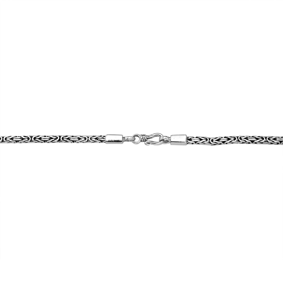 AN-6320-S-2.5MM-20" Bali Hand Crafted Sterling Silver Chain With Hook Jewelry Bali Designs Inc 