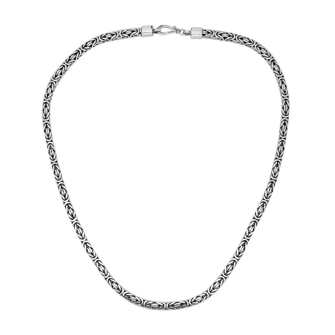 AN-6320-S-5MM-22" Bali Hand Crafted Sterling Silver Chain With Hook Jewelry Bali Designs Inc 