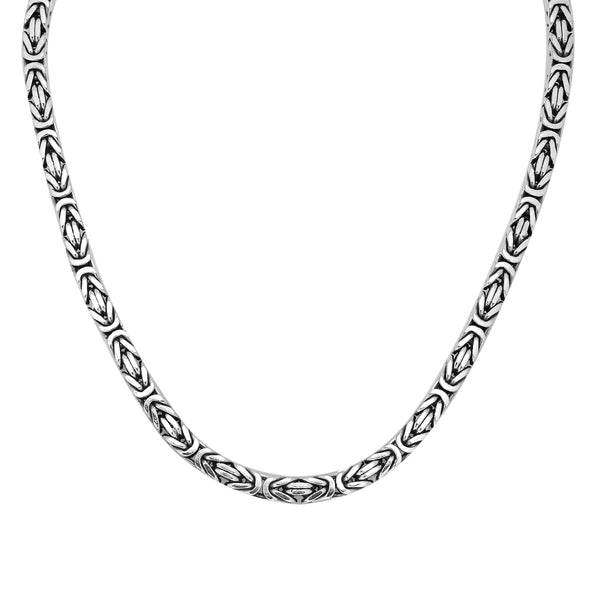 AN-6320-S-6MM-30" Bali Hand Crafted Sterling Silver Chain With Hook Jewelry Bali Designs Inc 