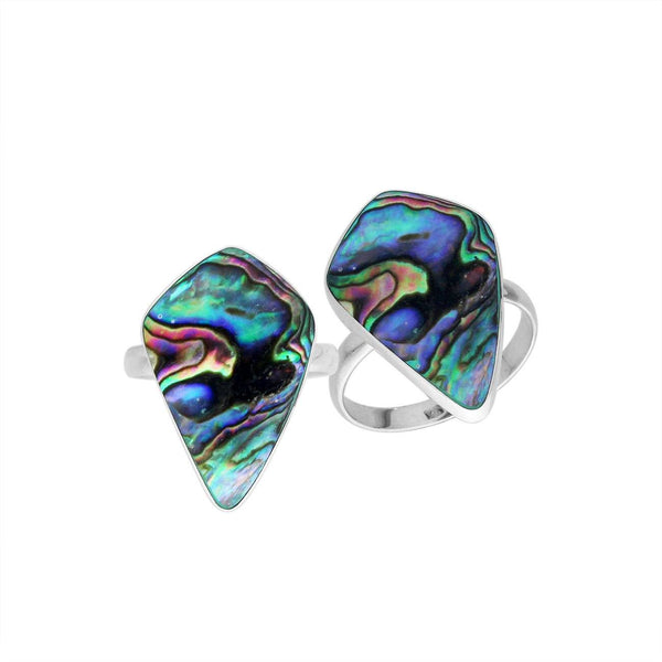 AR-6246-AB-7'' Sterling Silver Ring With Abalone Shell Jewelry Bali Designs Inc 