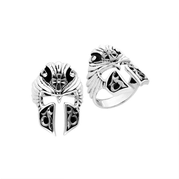 AR-9002-S-6" Sterling Silver Beautiful Designer Ring With Plain Silver Jewelry Bali Designs Inc 