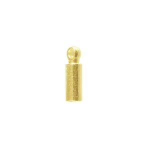 CG-184-3MM 18K Gold Overlay Crimp & Cord Tube Beads Bali Designs Inc 