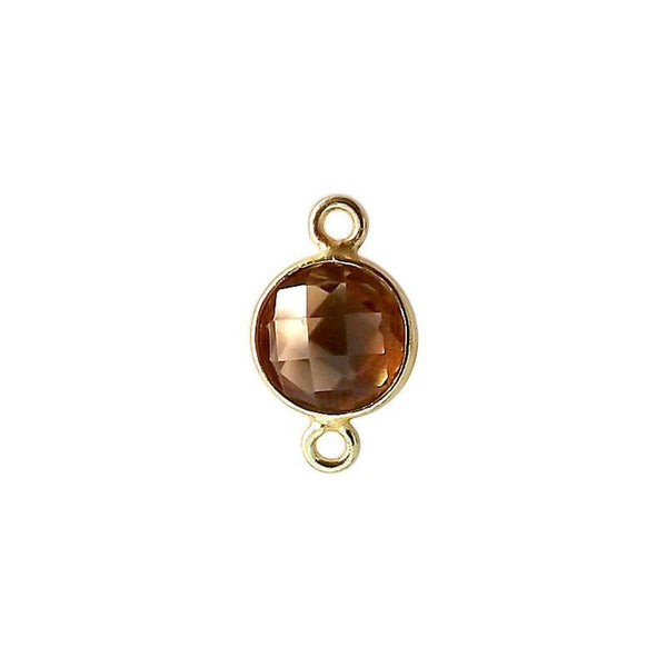 CG-326-CT-D 18K Gold Overlay Stone Connector With Citrine Beads Bali Designs Inc 