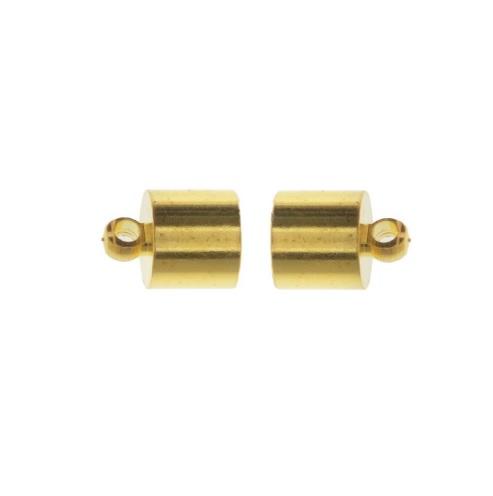CG-508 18K Gold Overlay Single Hole Magnetic Clasps Beads Bali Designs Inc 