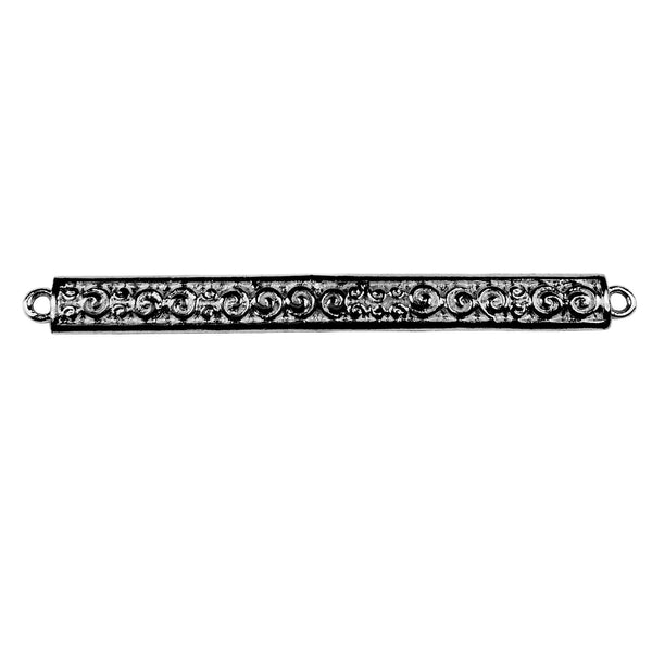 CR-398 Black Rhodium Overlay Connector Beads Bali Designs Inc 