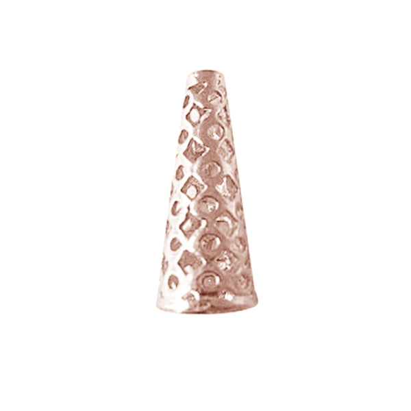 CRG-211 Rose Gold Overlay Cone Beads Bali Designs Inc 