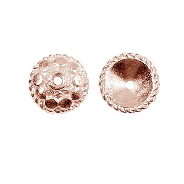 CRG-217 Rose Gold Overlay Bead Cap Beads Bali Designs Inc 