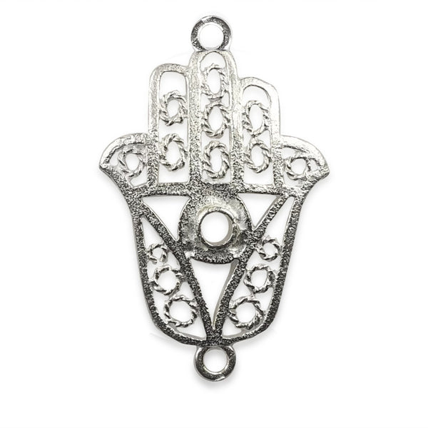 CSF-258 Silver Overlay Hands of Fatima Beads Bali Designs Inc 