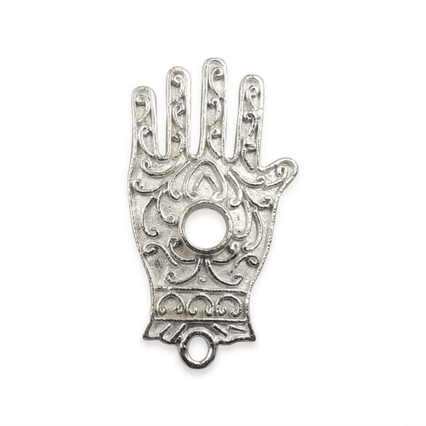 CSF-259 Silver Overlay Hands of Fatima Beads Bali Designs Inc 