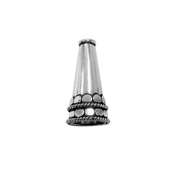 CSF-336 Silver Overlay Cone Beads Bali Designs Inc 