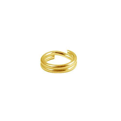 FG-132-5MM 18K Gold Overlay Round Split Ring Beads Bali Designs Inc 