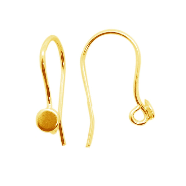 FG-245 18K Gold Overlay Earwire Beads Bali Designs Inc 