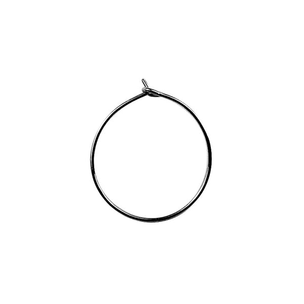 FR-174-20MM Black Rhodium Overlay Circle Shape Earwire Beads Bali Designs Inc 