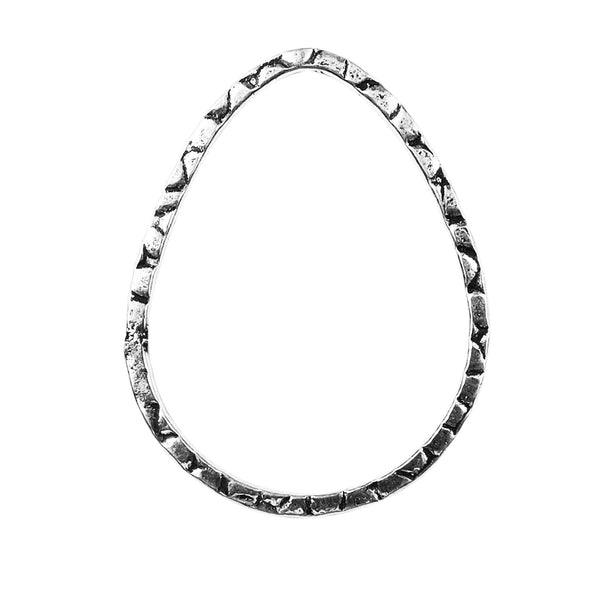 FSF-211-37X28MM Silver Overlay Chandelier Earring Finding Pear Shape Beads Bali Designs Inc 