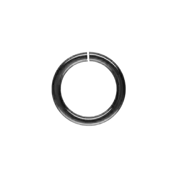 JOR-100-4MM Black Rhodium Overlay Open Jump Ring Beads Bali Designs Inc 