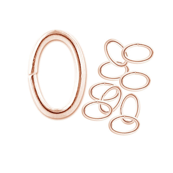 JORG-104-4X3MM Rose Gold Overlay Oval Open Jump Ring Beads Bali Designs Inc 
