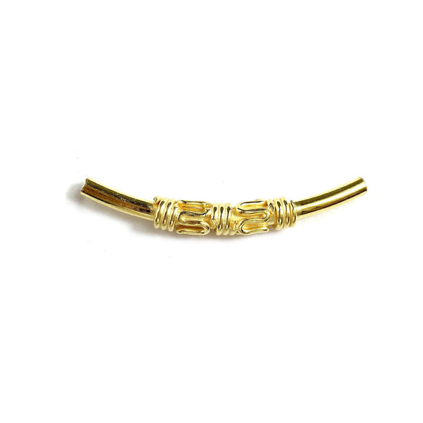 PG-115 18K Gold Overlay Tube Beads Bali Designs Inc 