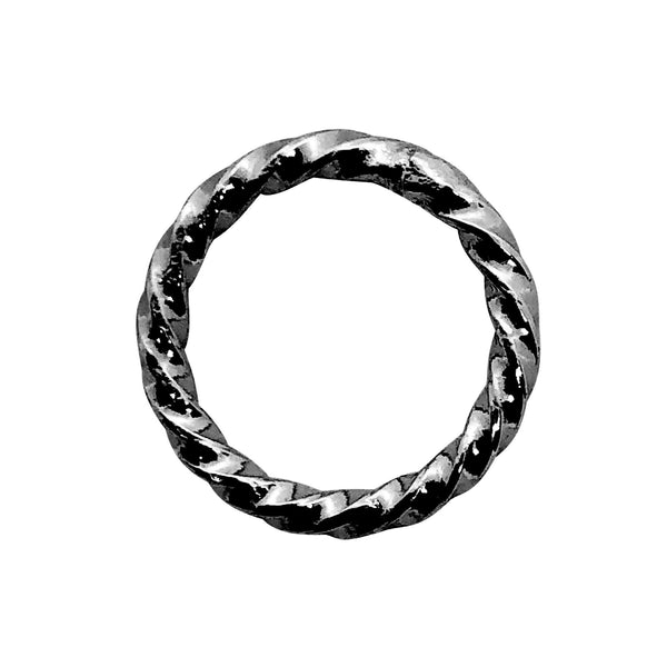 RR-126-15MM Black Rhodium Overlay Ring Findings Beads Bali Designs Inc 