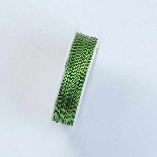 WLG-101-26G Light Green Color Wire 26 Gauge Beads Bali Designs Inc 